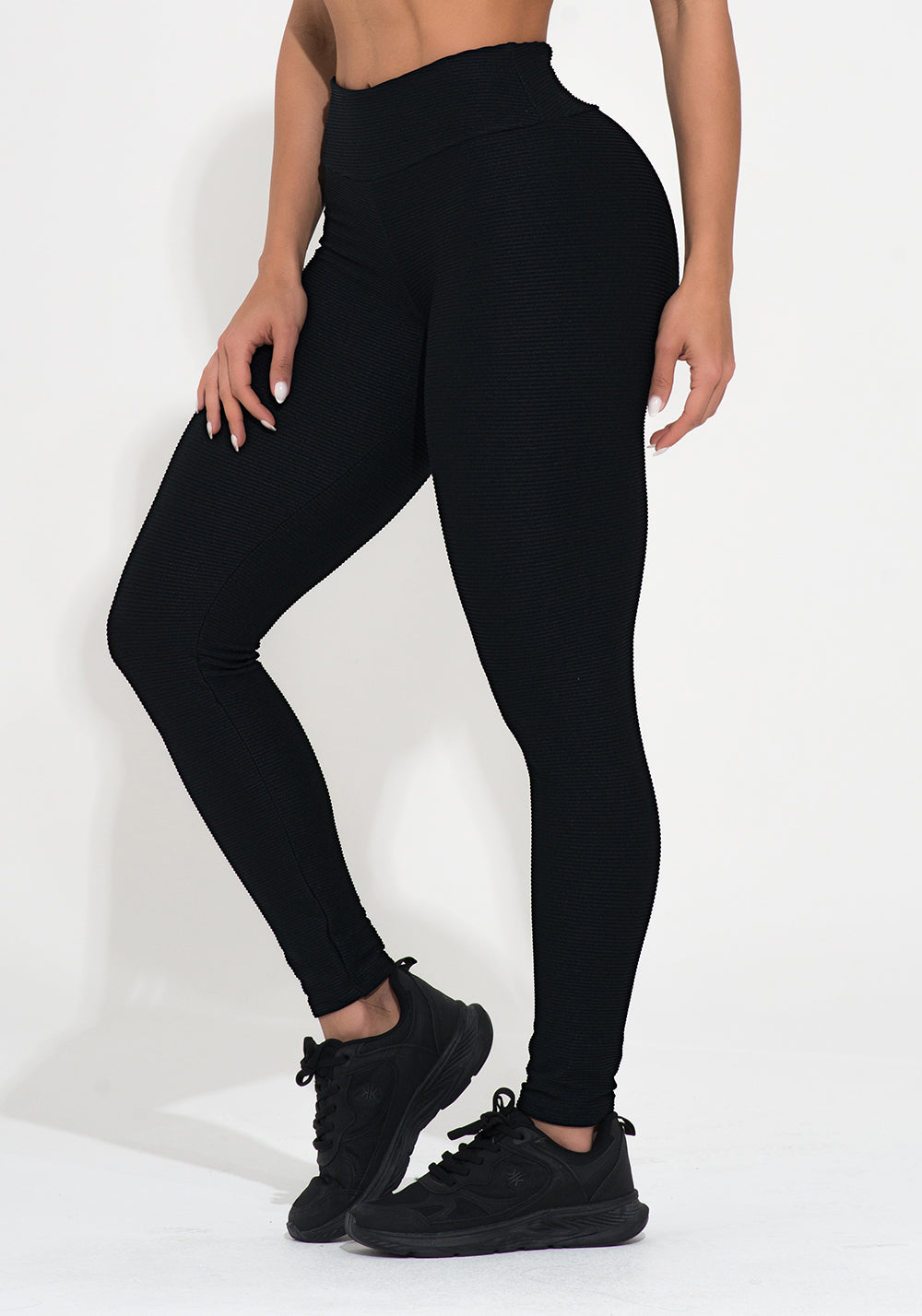 Legging Fitness Feminina Preta Canelada Action Dlk
