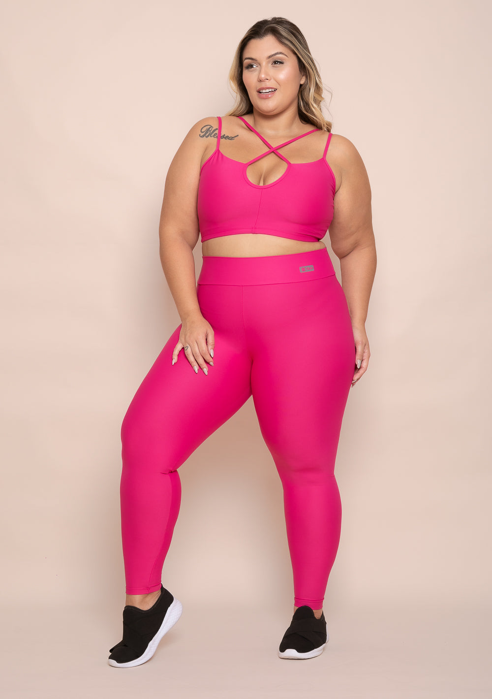 Legging Fitness Feminina Pink Action Dlk