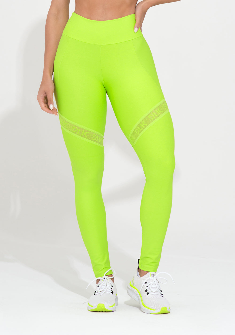 Legging Fitness Feminina Lima Com Recorte E Elástico Vazado Action Dlk
