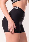 Short Fitness Feminino Preto Com Elástico Canelado Nas Costas Intense Dlk