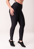 Legging Fitness Feminina Preto Com Elástico Canelado Nas Costas Intense Dlk