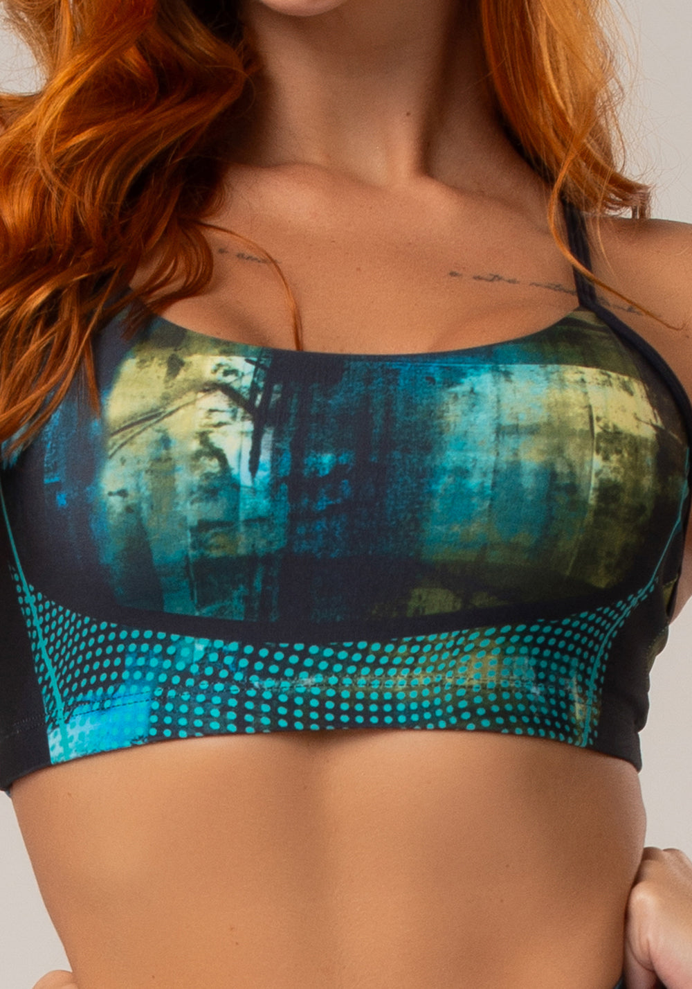 Top Fitness Feminino Com Bojo New Printed Estampado Art Black Dlk