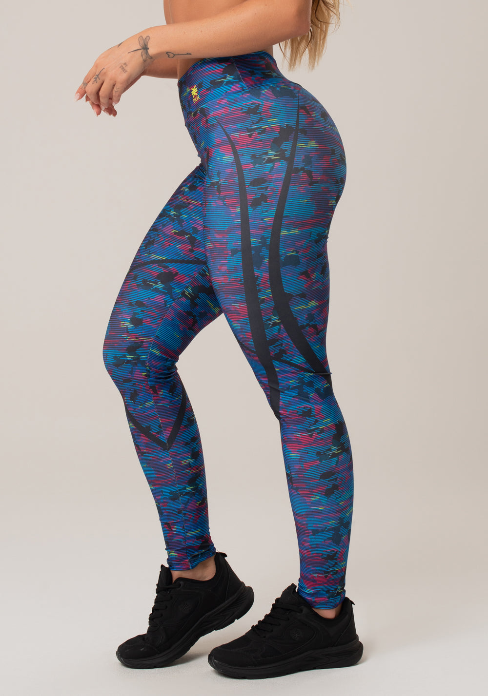 Legging Fitness Feminina New Printed Estampada Abstrato Royal Dlk