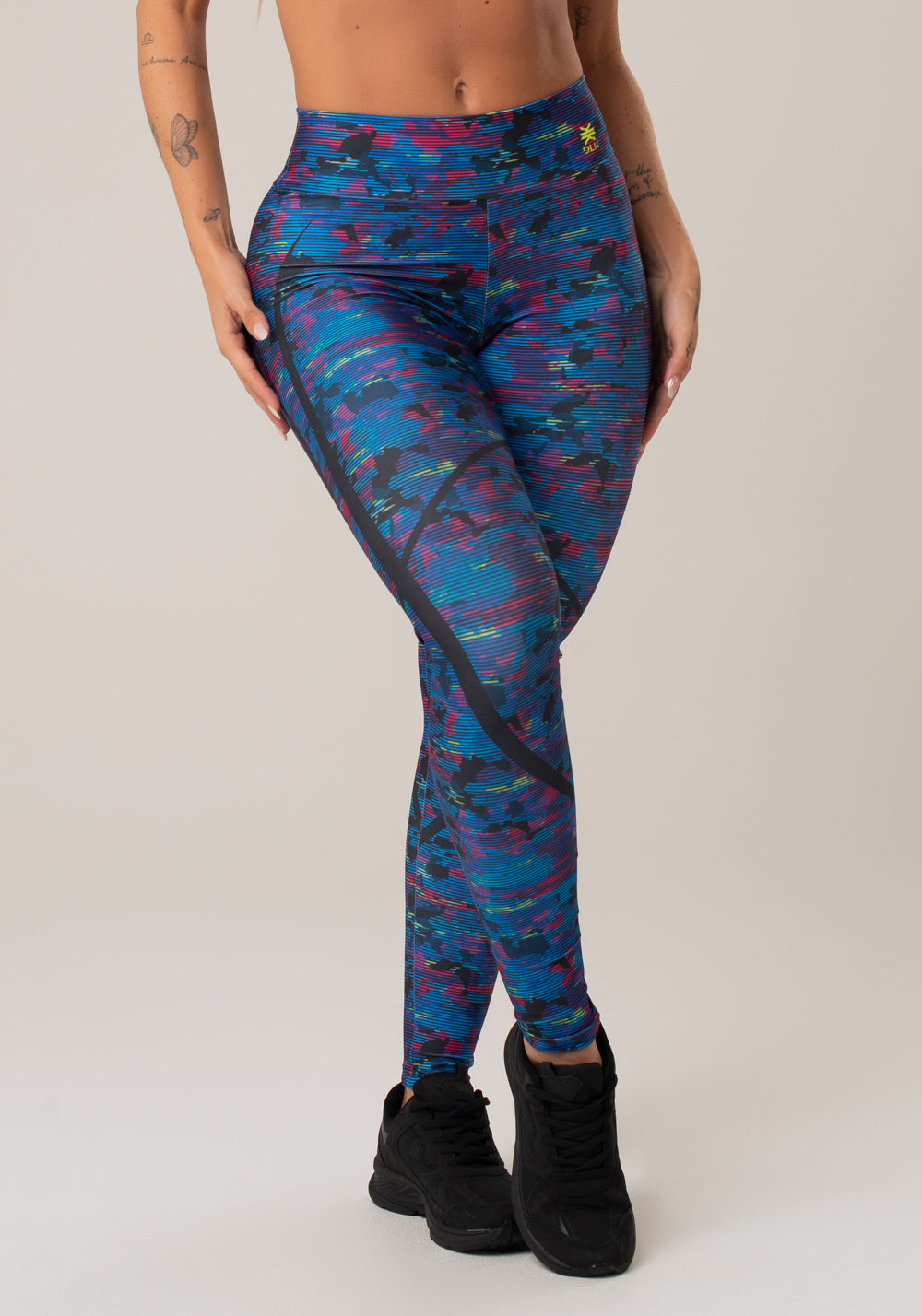 Legging Fitness Feminina New Printed Estampada Abstrato Royal Dlk