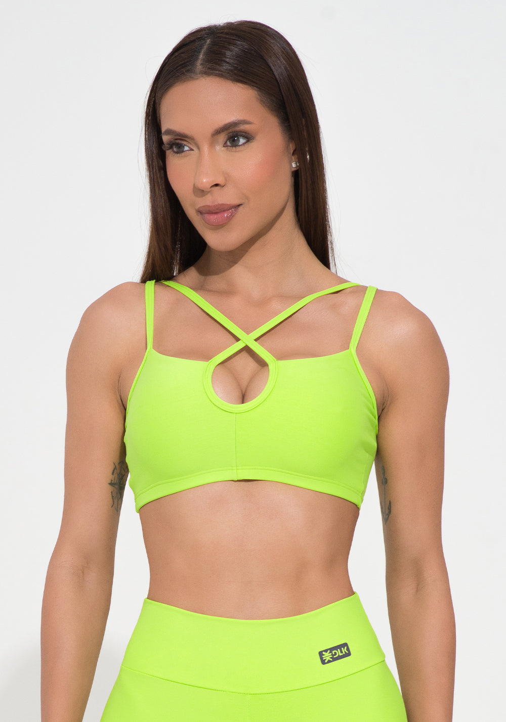 Top Fitness Feminino Lima Decote Gota Com Alça Dupla Action Dlk
