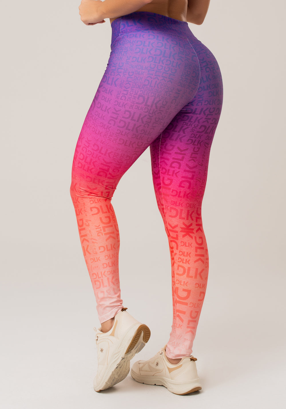 Legging Fitness Feminina New Printed Estampada Degradê Frases Roxo Dlk