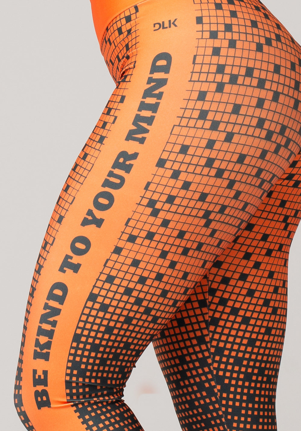 Legging Fitness Feminina New Printed Estampada Gradiente Square Laranja Dlk