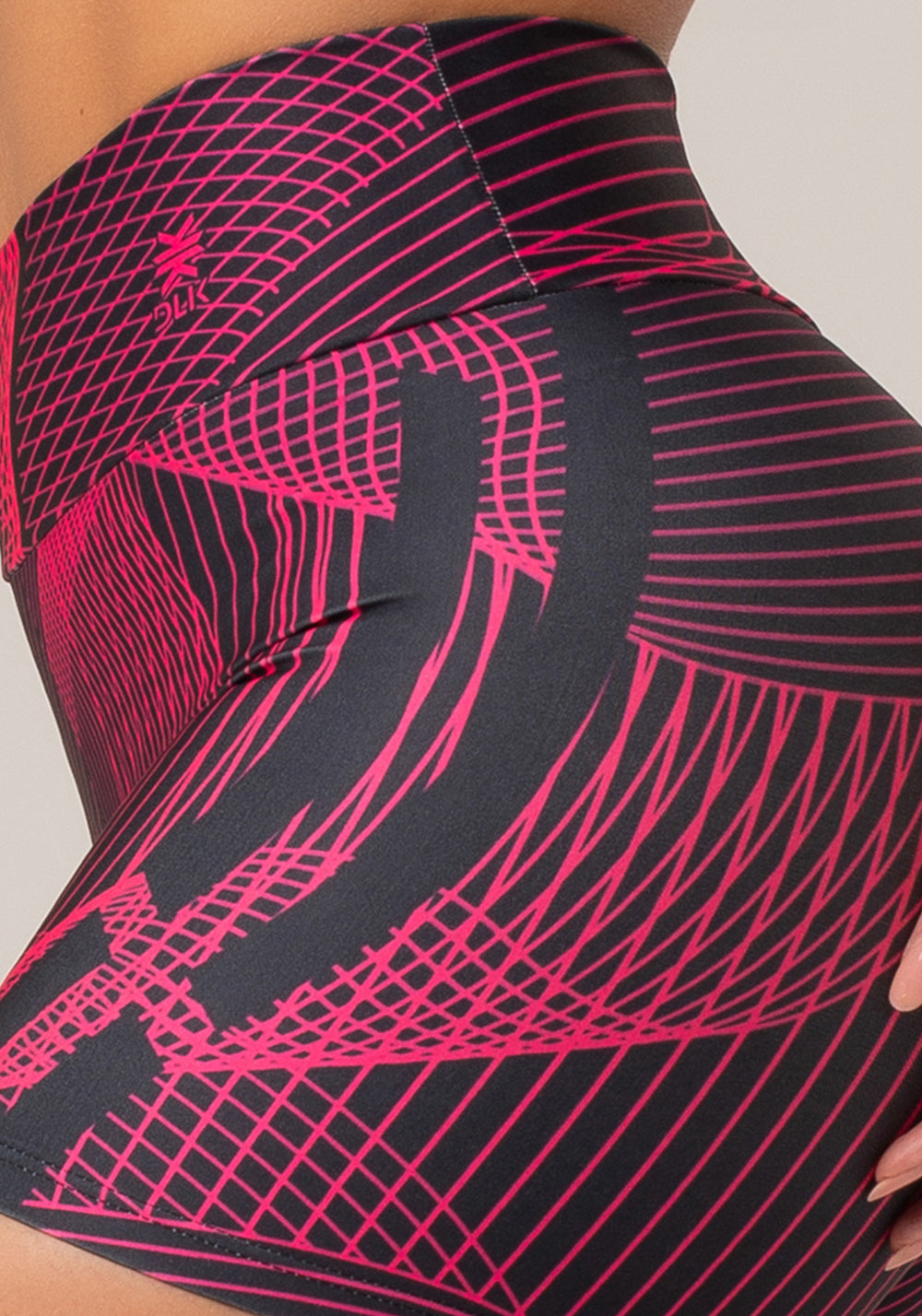 Short Fitness Feminino New Printed Estampado Gradil Pink Dlk