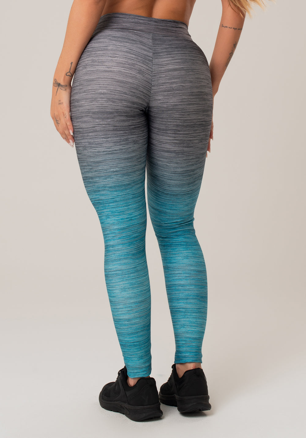 Legging Fitness Feminina New Printed Estampada Melange Degradê Azul Dlk