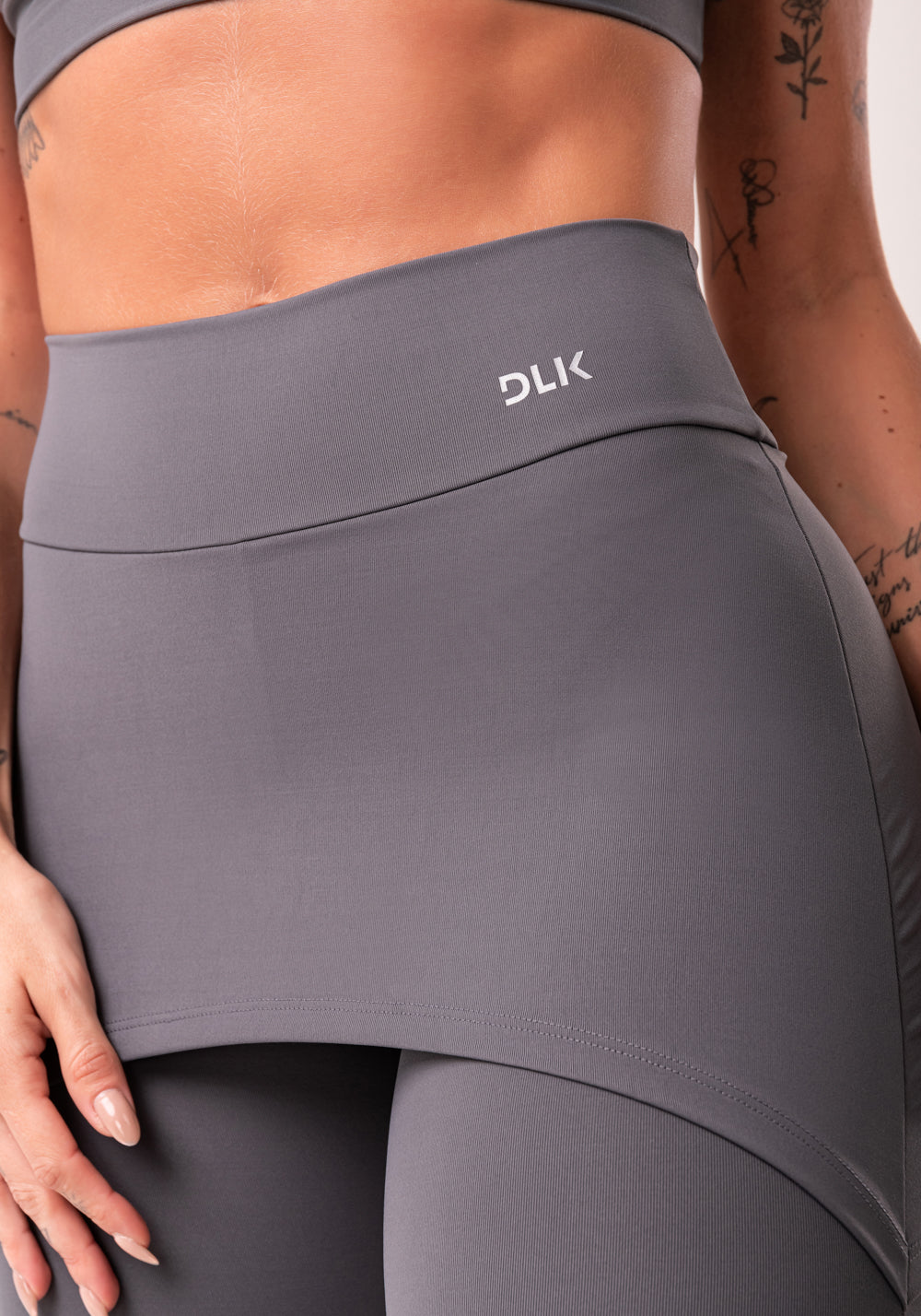 Calça Legging Grafite Com Tapa Bumbum Básica Dlk