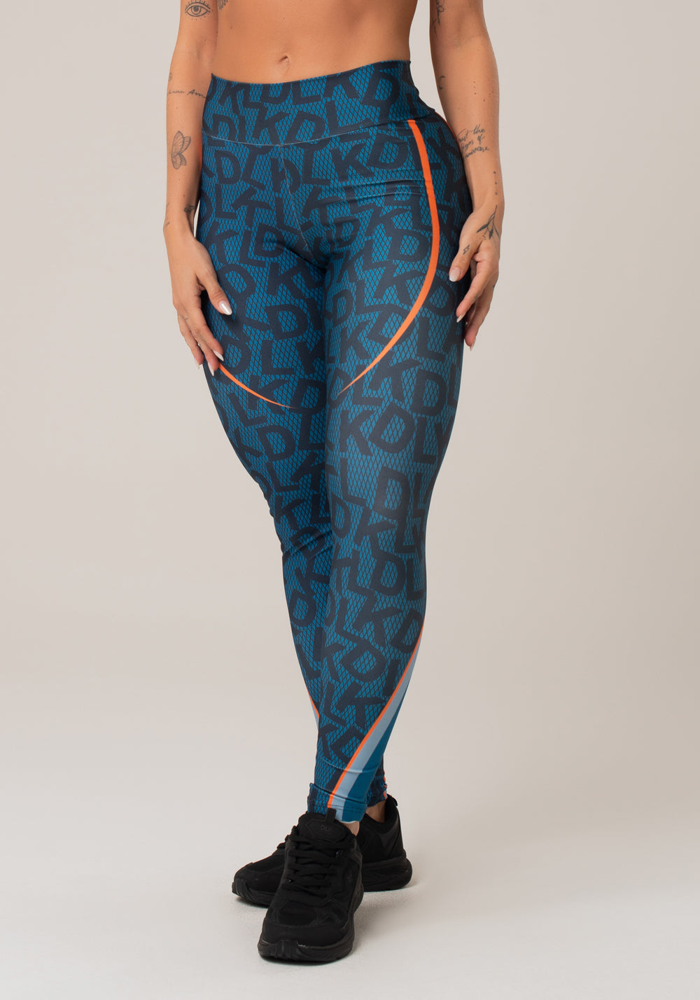 Legging Fitness Feminino New Printed Estampada Soup Azul Dlk