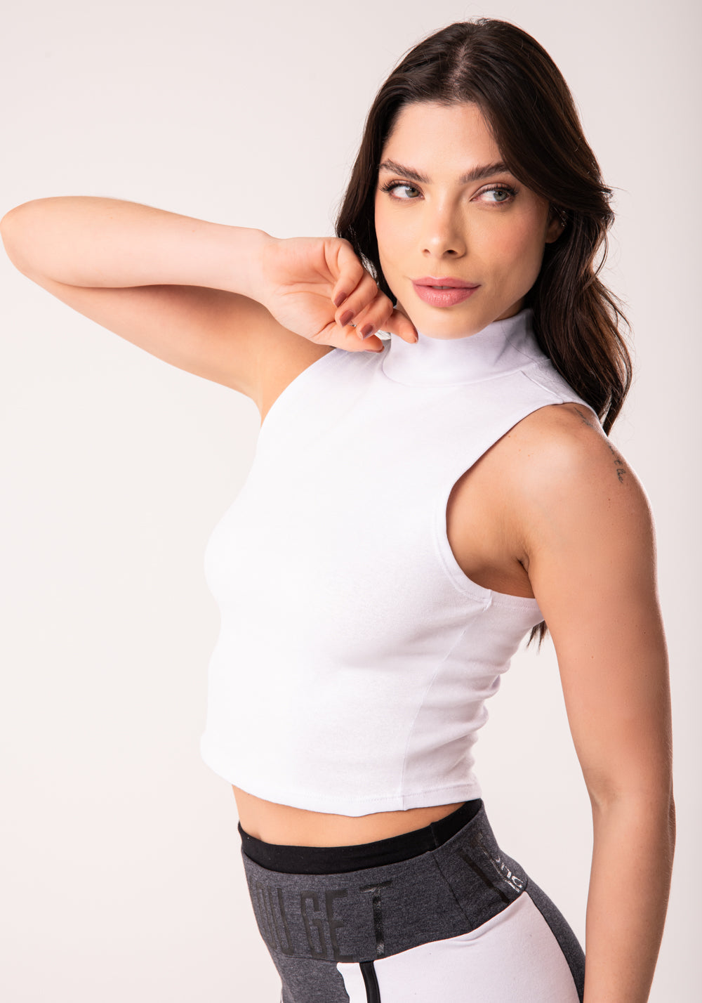 Cropped Básico Ribana Branco Dlk