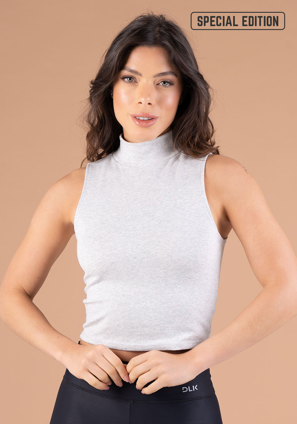 Cropped Básico Ribana Mescla Claro Dlk