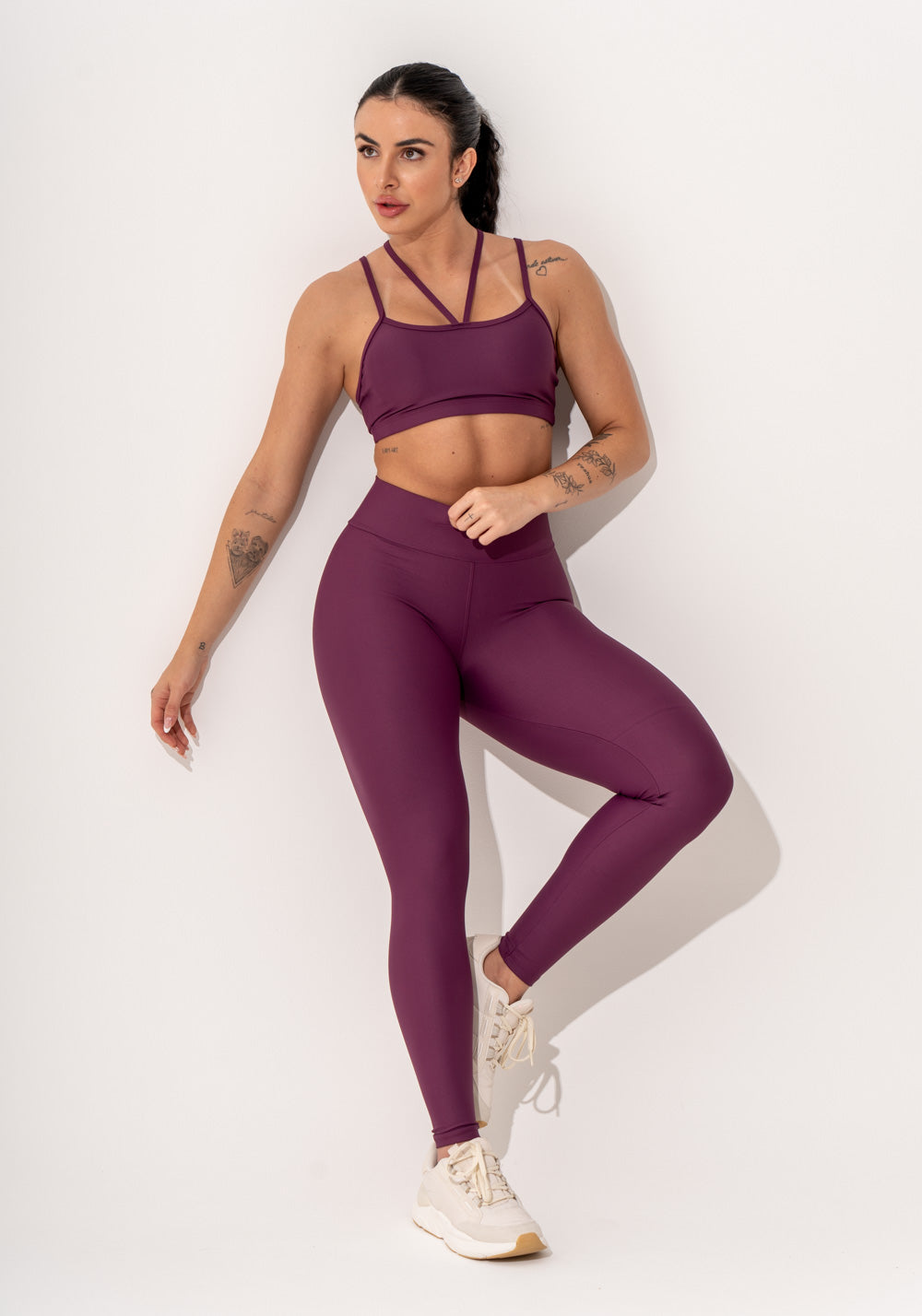 Top Fitness Feminino Malbec Com Alças Duplas Intense Dlk