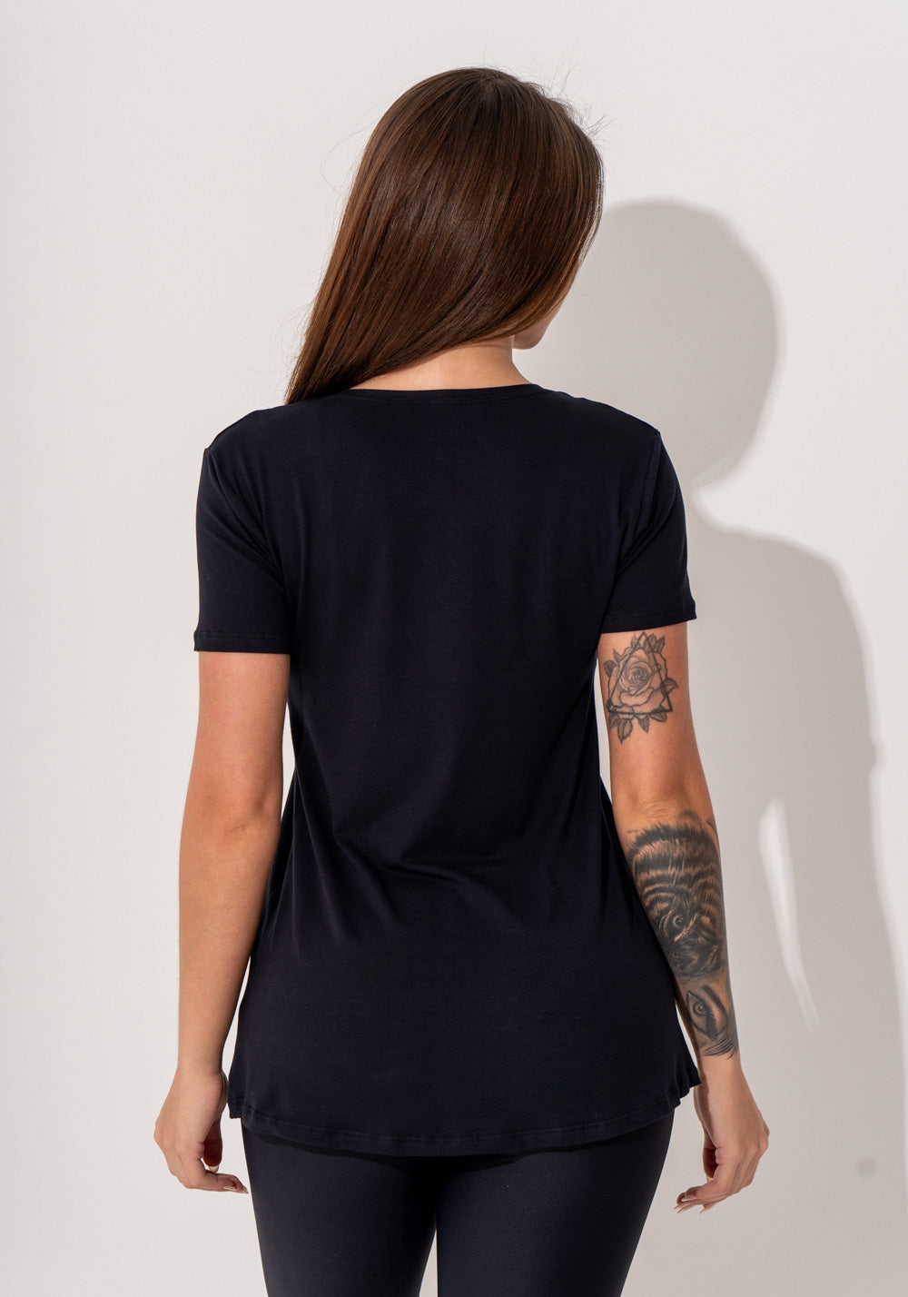 Blusa Fitness Feminina Preto Viscolycra Com Silk Face Intense Dlk