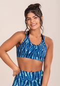 Top Fitness Feminino Euphoria Com Alça Dupla Estampa Animal Blurred Dlk