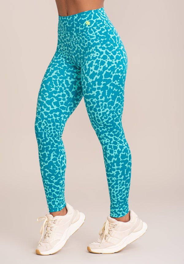 Legging Fitness Feminina Euphoria Estampa Spot Blue Dlk