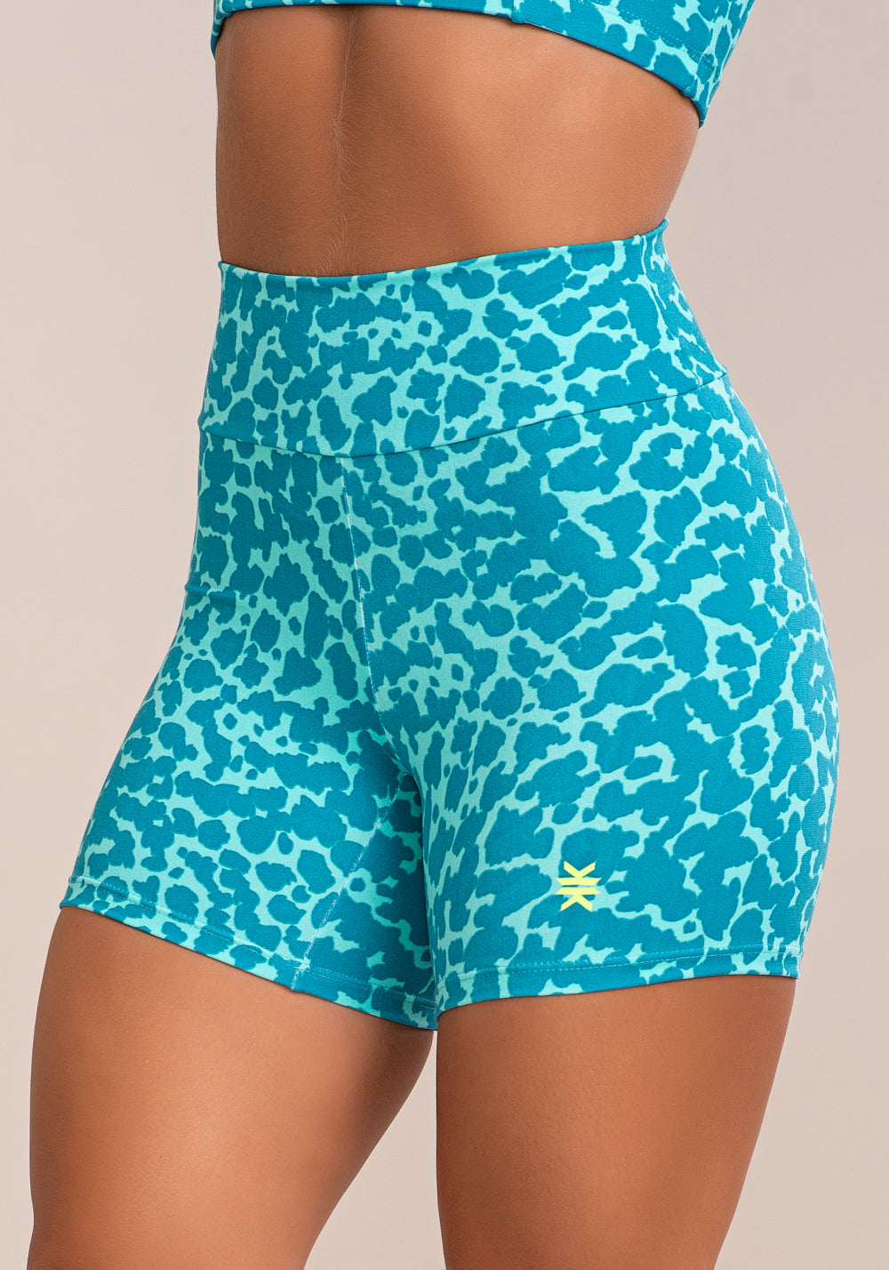 Short Fitness Feminino Euphoria Estampa Spot Blue Dlk