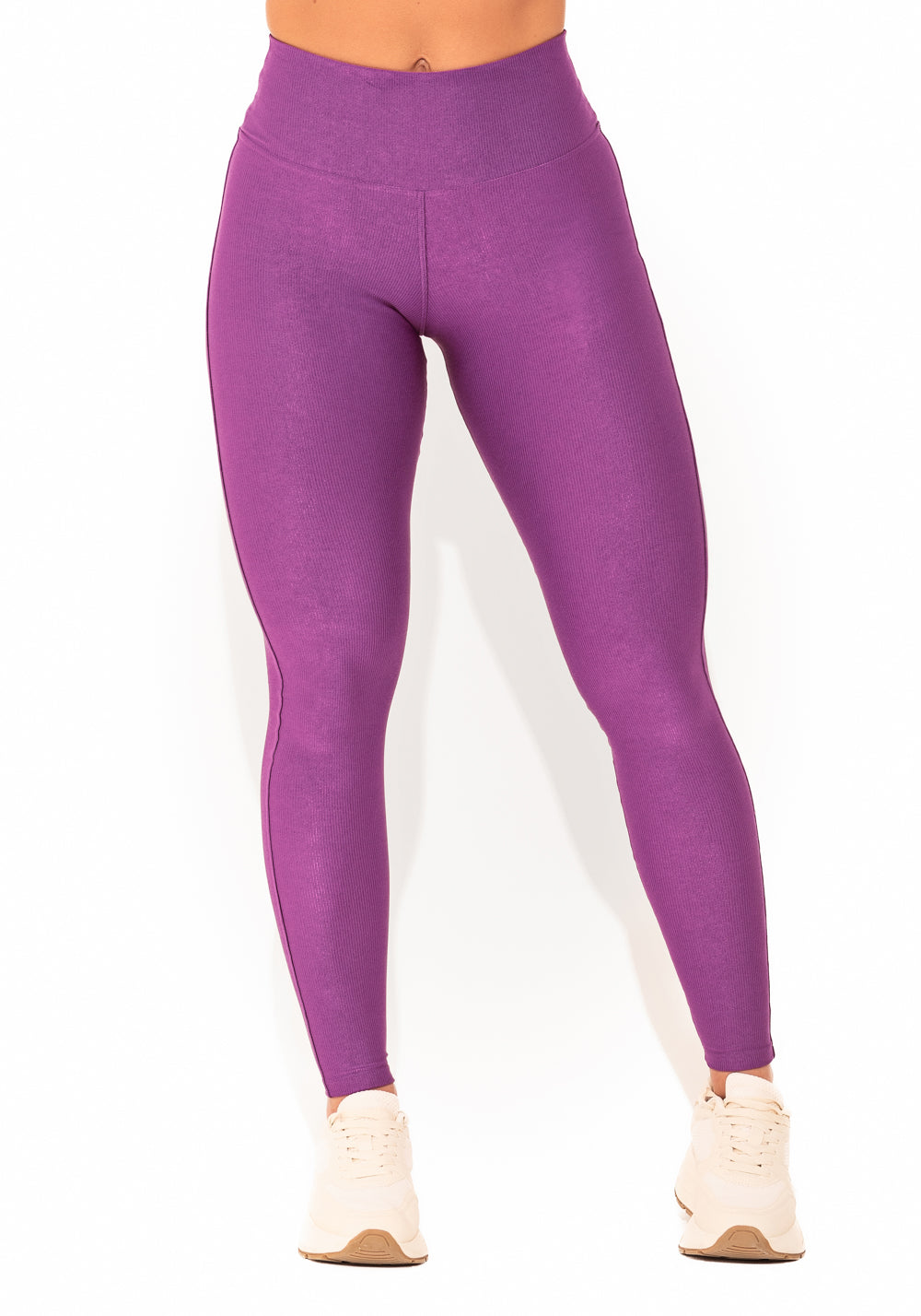 Legging Fitness Feminina Roxo Canelada Elegance Dlk