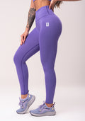 Legging Fitness Feminina Roxo Com Cós Alto E Detalhe Em V Seamless Dlk