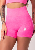 Short Fitness Feminino Pink Detalhe Bumbum Seamless Dlk