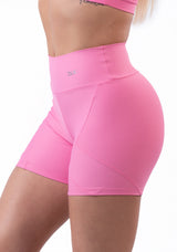 Short Rosa Chiclete Com Recorte Duplo Lateral Básico Dlk