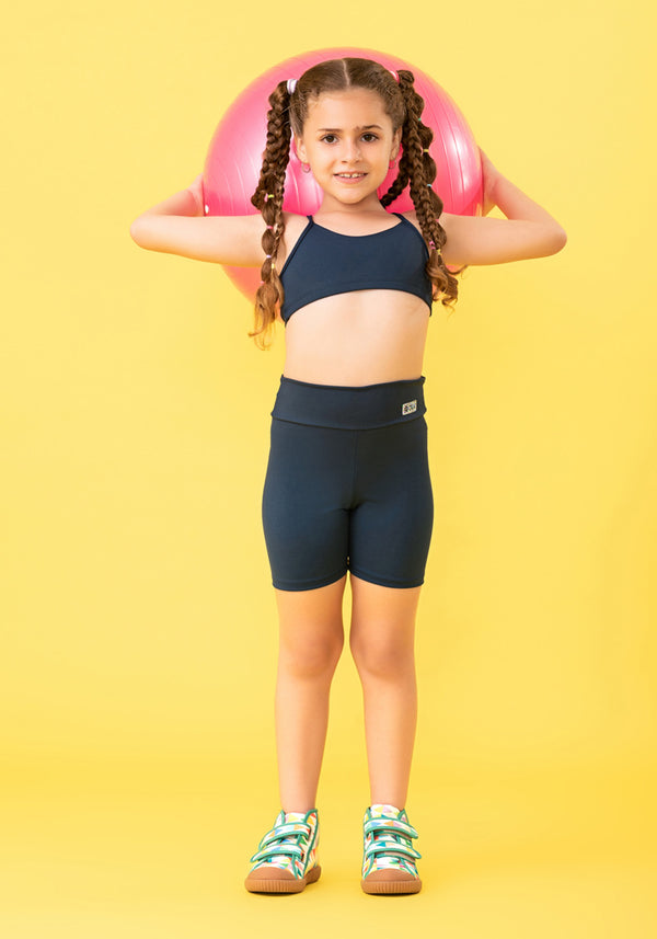 Bermuda Infantil Básica Meia Coxa Azul Marinho Dlk