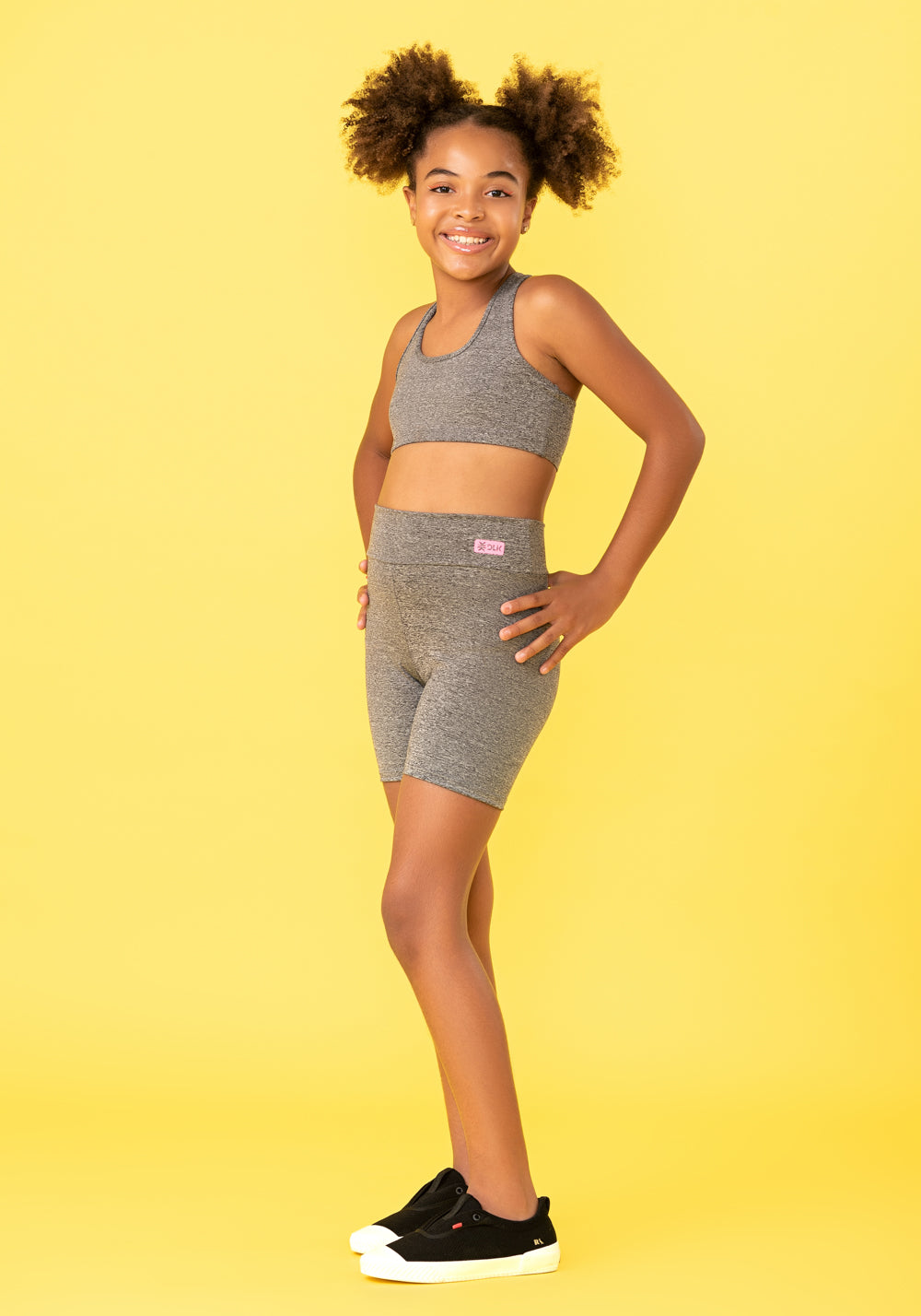 Bermuda Infantil Básica Meia Coxa Mescla Dlk