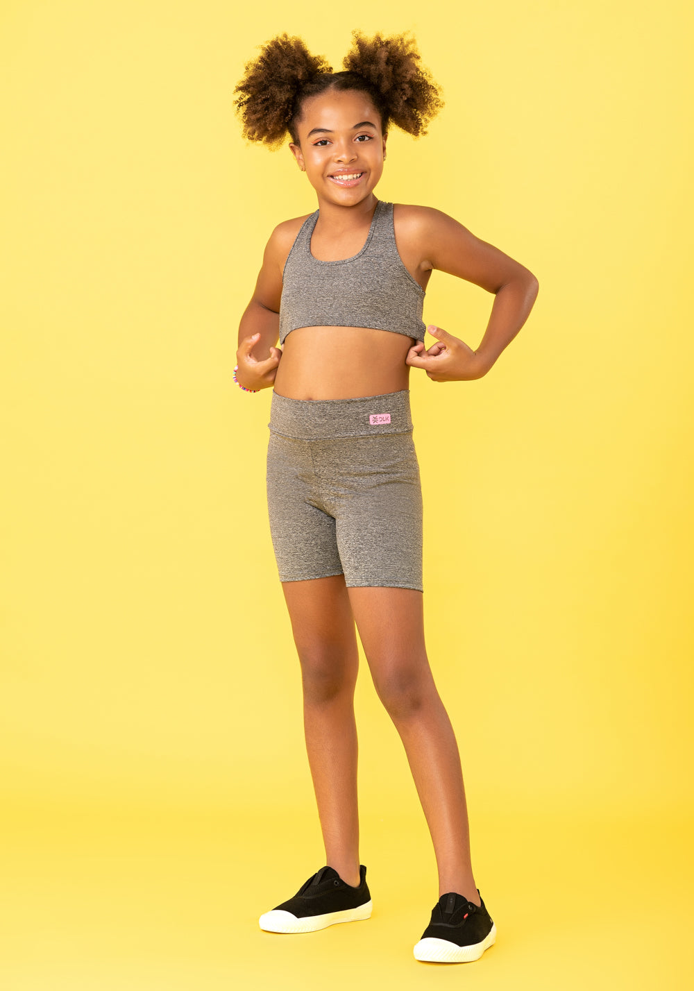 Bermuda Infantil Básica Meia Coxa Mescla Dlk