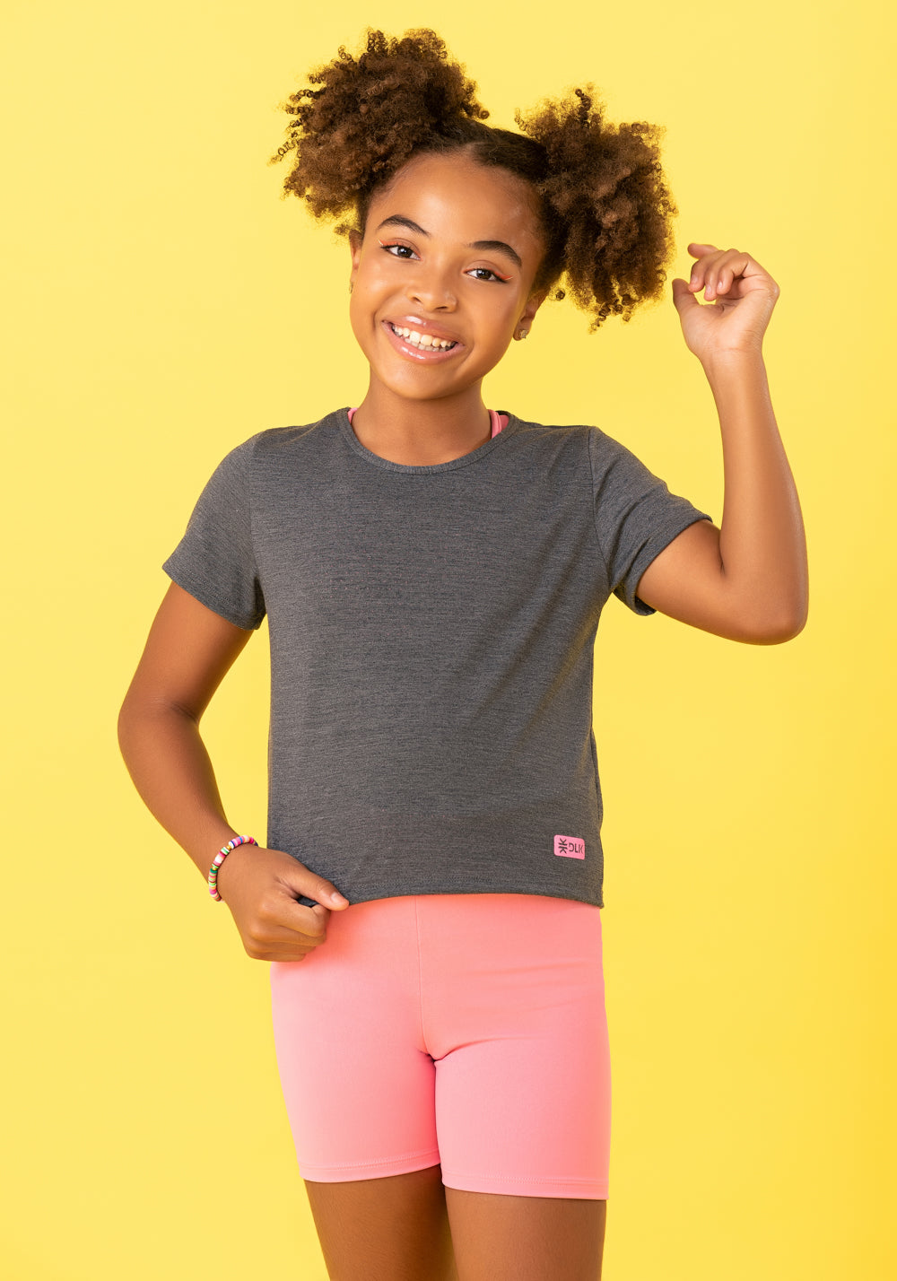 Cropped Infantil Básico Grafite Dlk