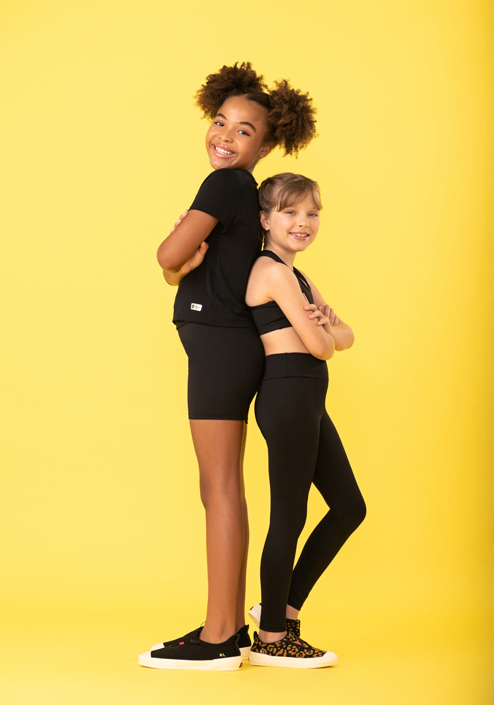 Cropped Infantil Básico Preto Dlk