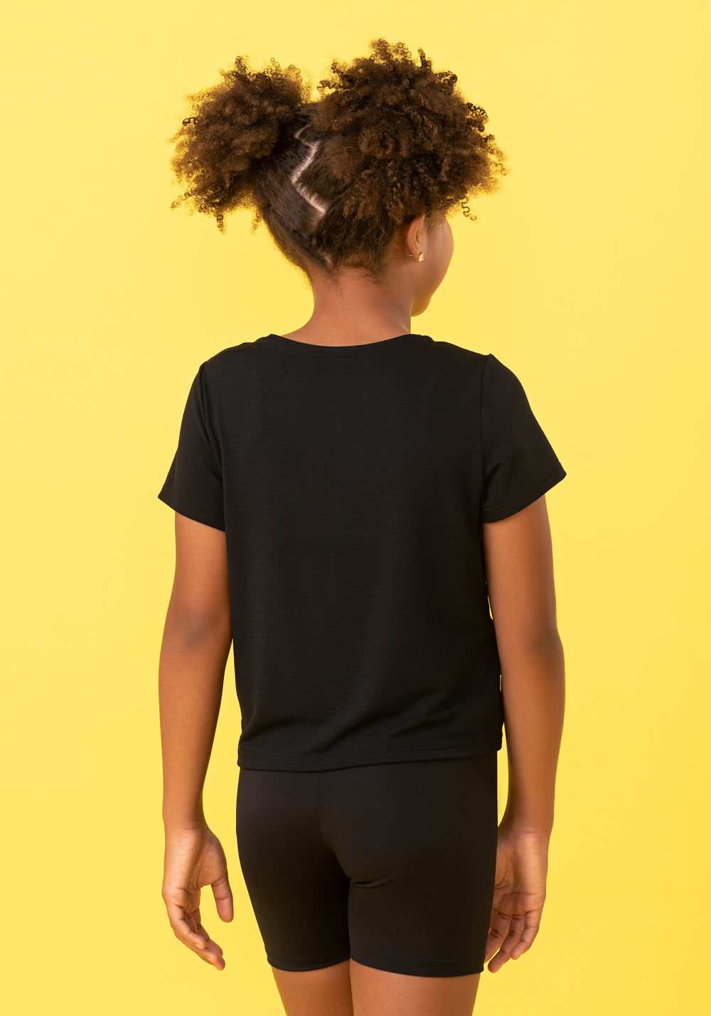 Cropped Infantil Básico Preto Dlk