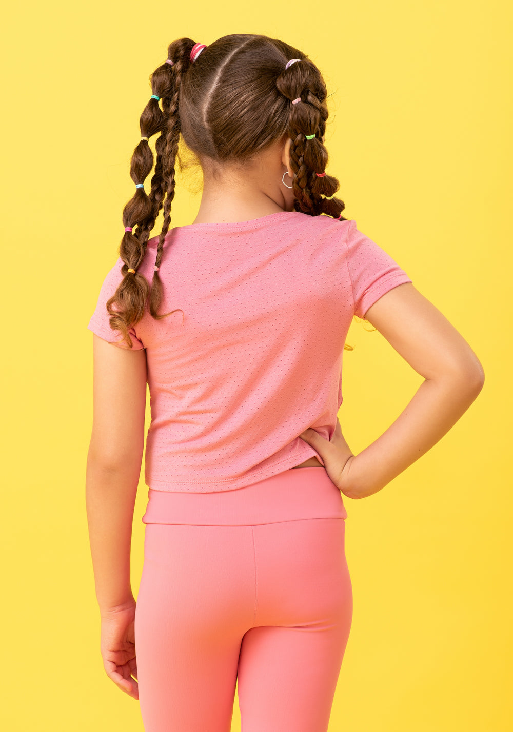 Cropped Infantil Básico Rosa Chiclete Dlk