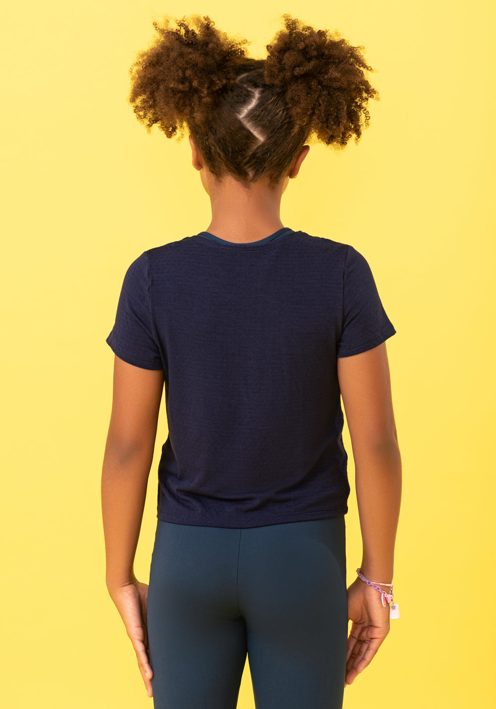 Cropped Infantil Básico Azul Marinho Dlk