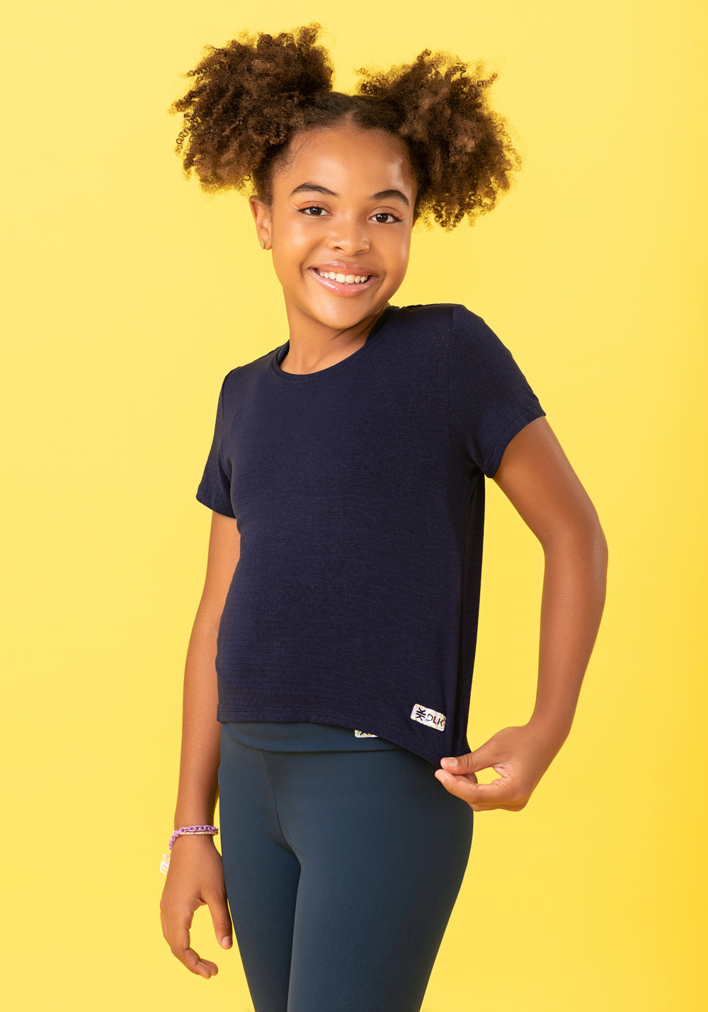 Cropped Infantil Básico Azul Marinho Dlk