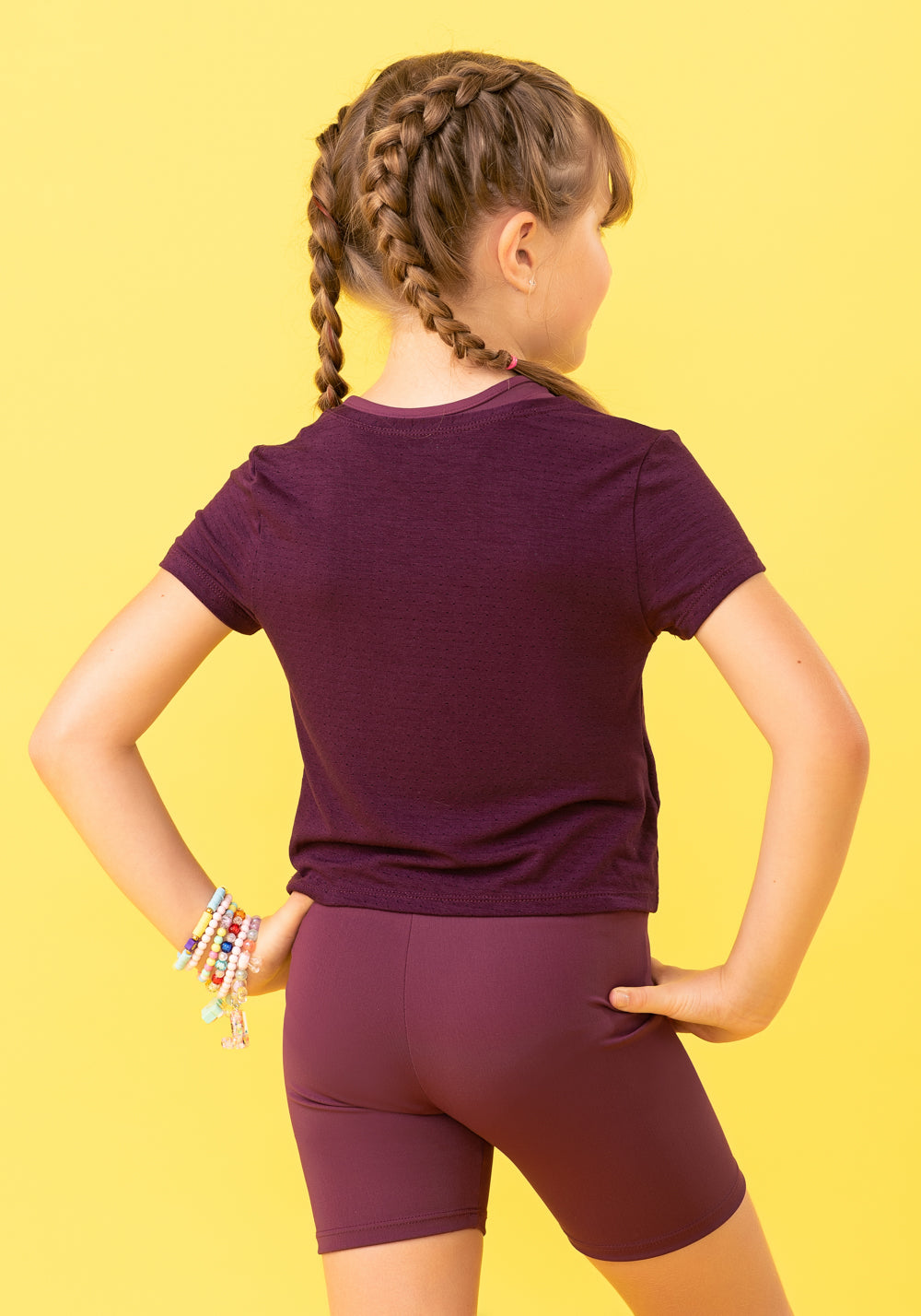 Cropped Infantil Básico Vinho Dlk