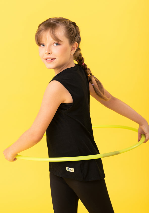 Camiseta Infantil Básica Preto Dlk
