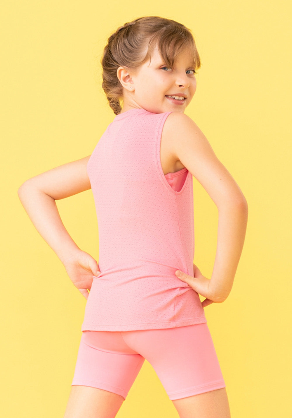 Camiseta Infantil Básica Rosa Chiclete Dlk