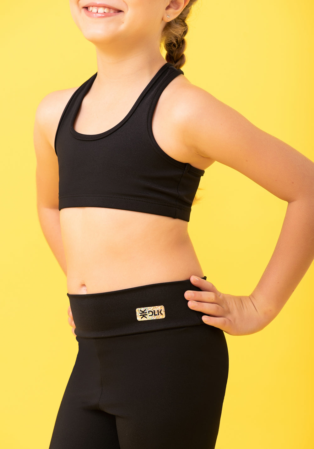 Calça Legging Básica Infantil Preto Dlk