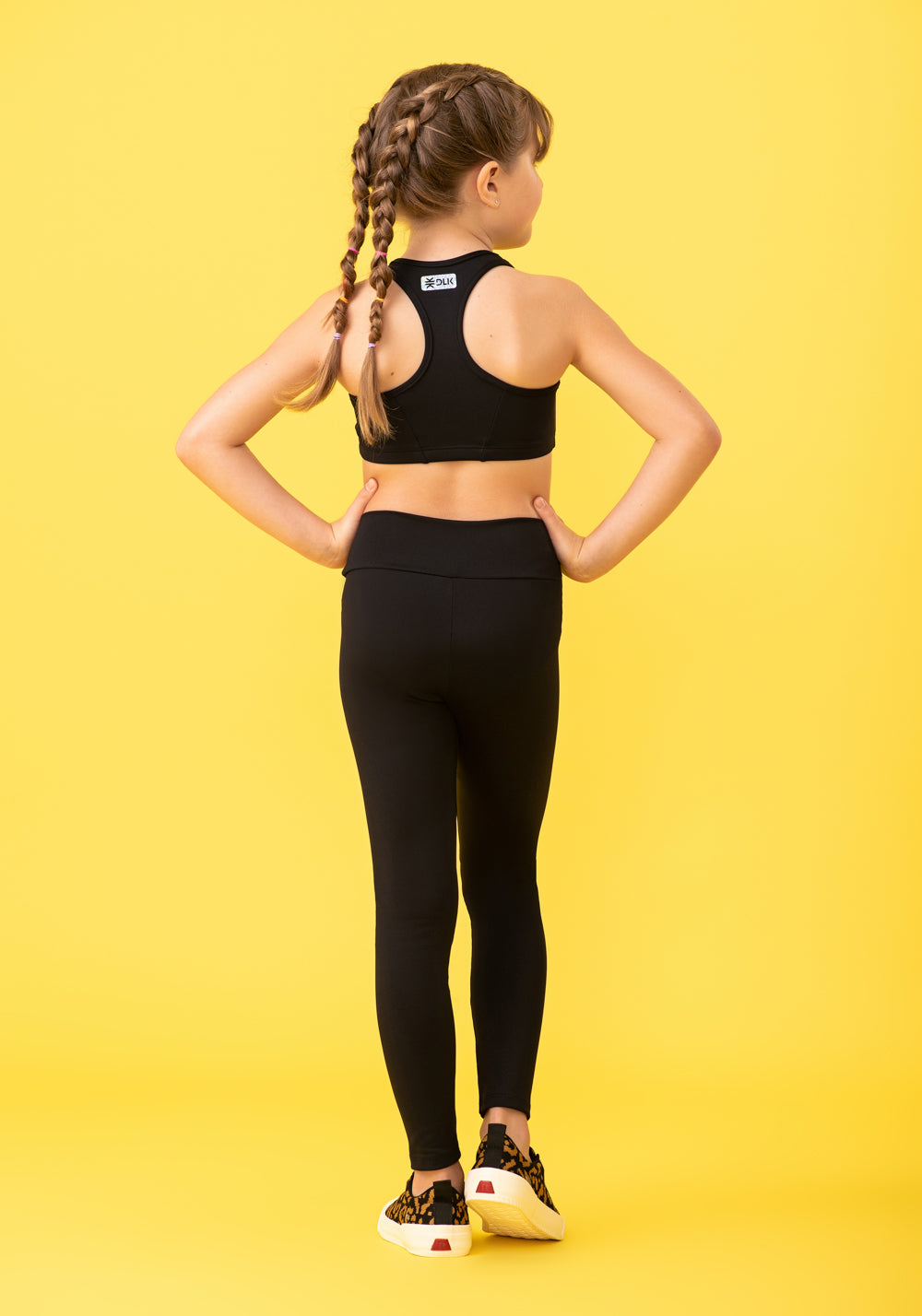 Calça Legging Básica Infantil Preto Dlk