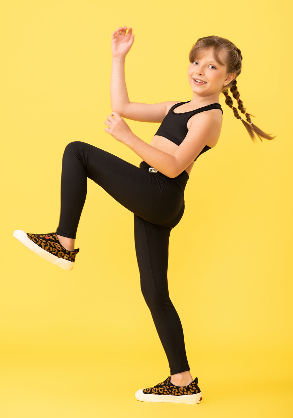 Calça Legging Básica Infantil Preto Dlk