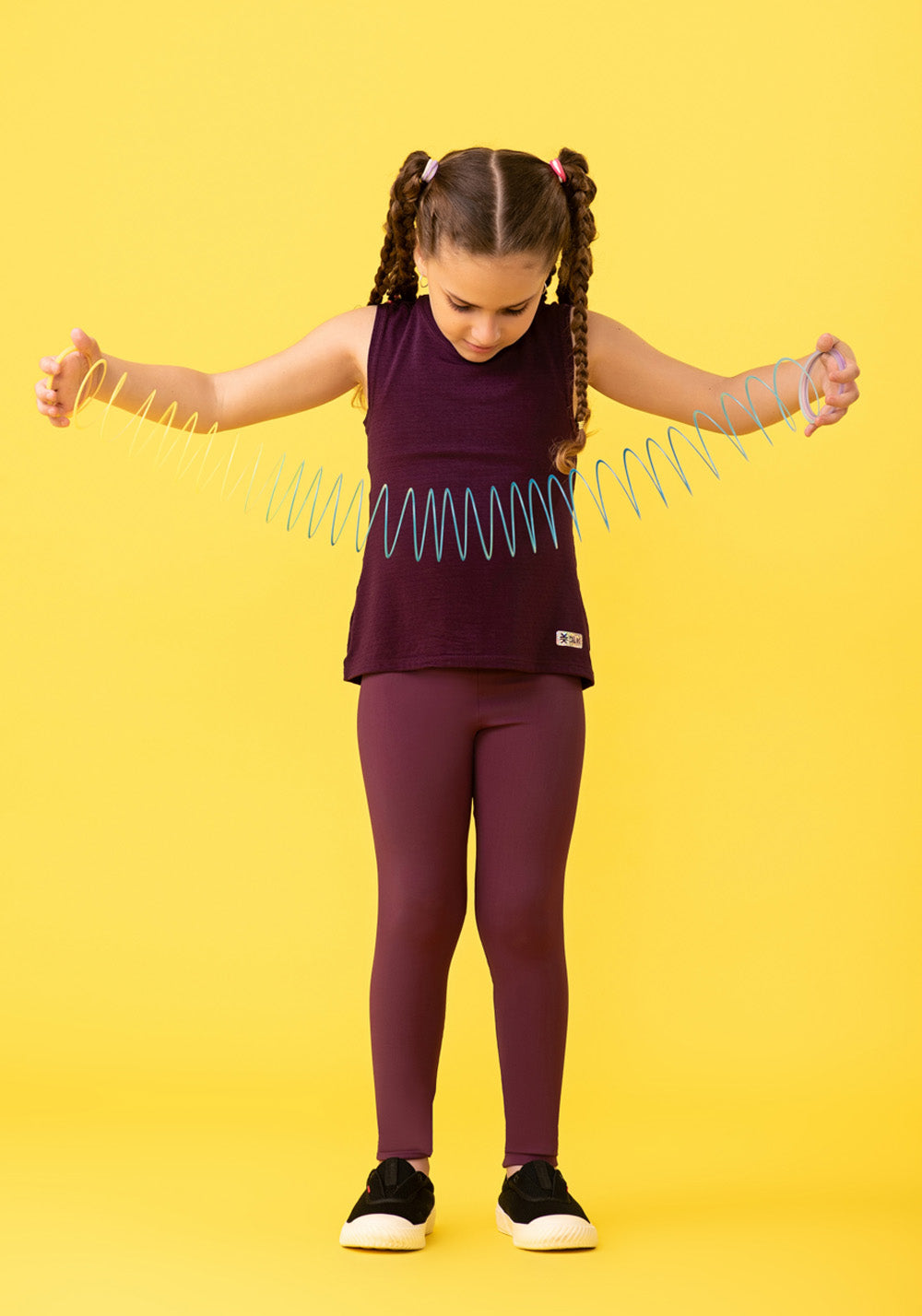 Calça Legging Básica Infantil Vinho Dlk