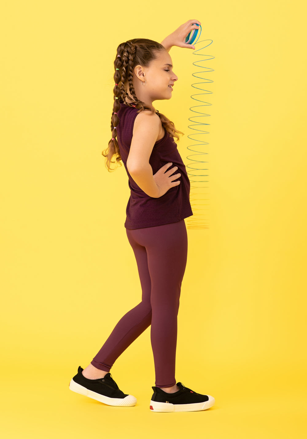 Calça Legging Básica Infantil Vinho Dlk
