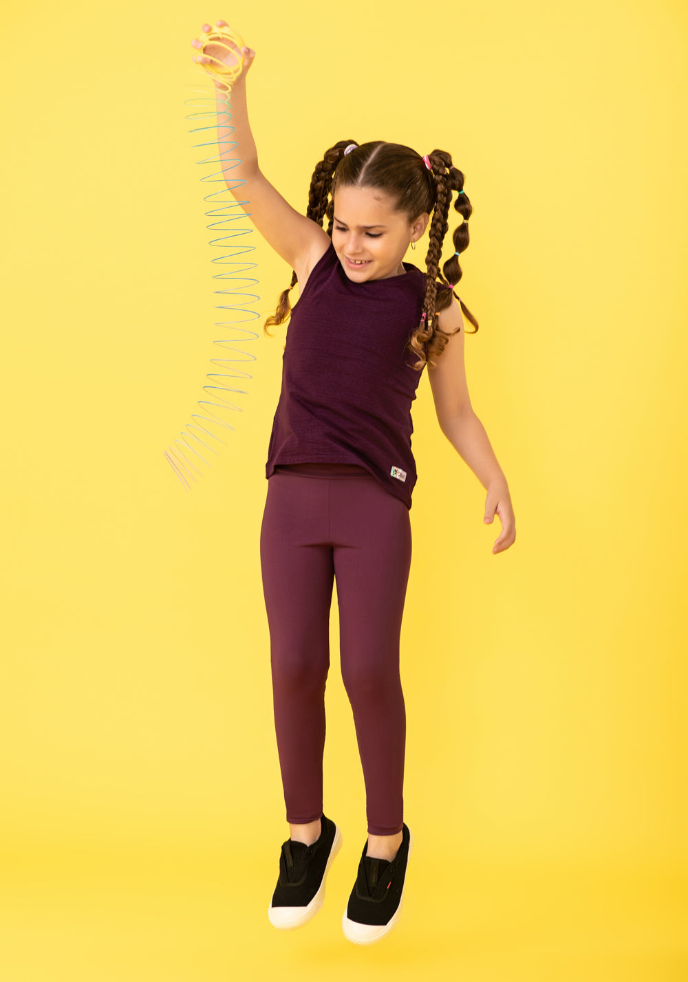 Calça Legging Básica Infantil Vinho Dlk