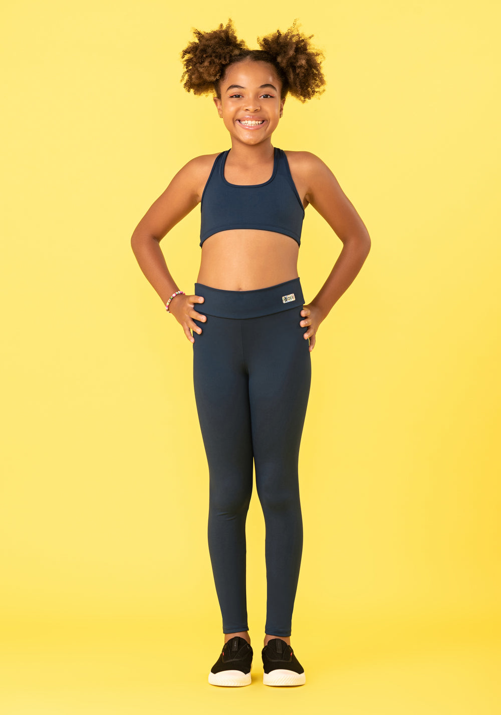Calça Legging Básica Infantil Azul Marinho Dlk