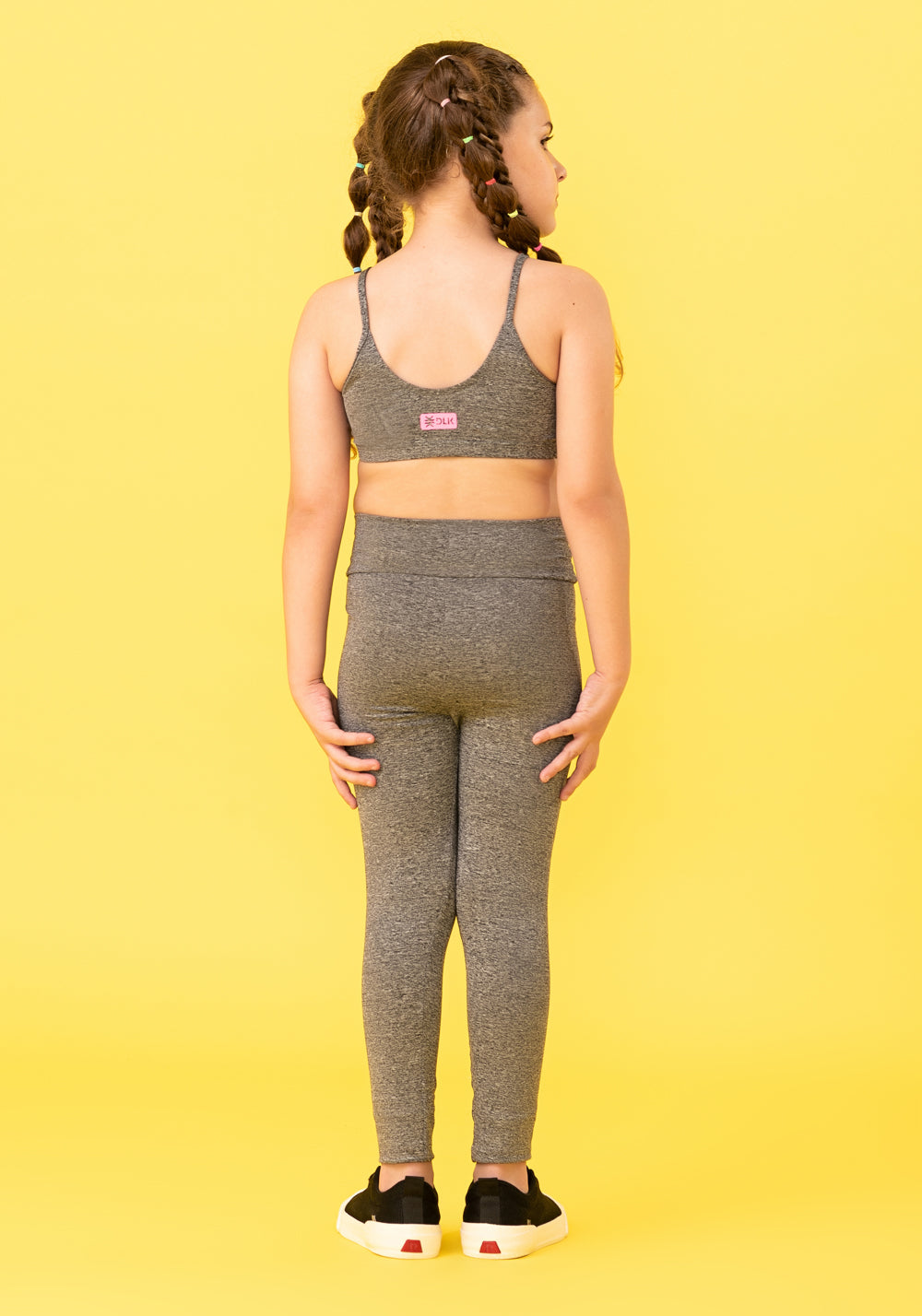 Calça Legging Básica Infantil Mescla Dlk