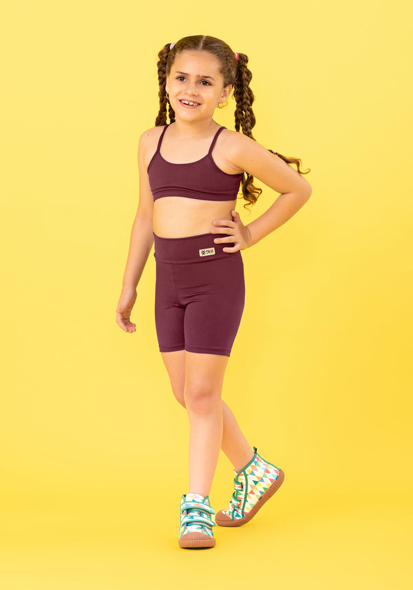 Top Infantil Básico Vinho Dlk