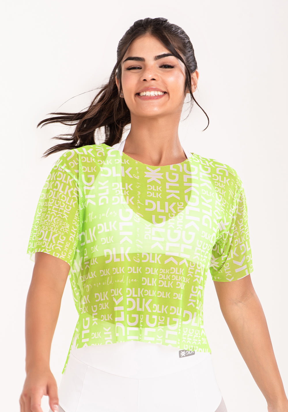 Blusa De Tule Feminina Estampada Frases Lima Printed Dlk