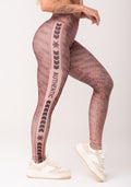 Legging Fitness Feminina Estampada Authentic Marrom Printed Dlk
