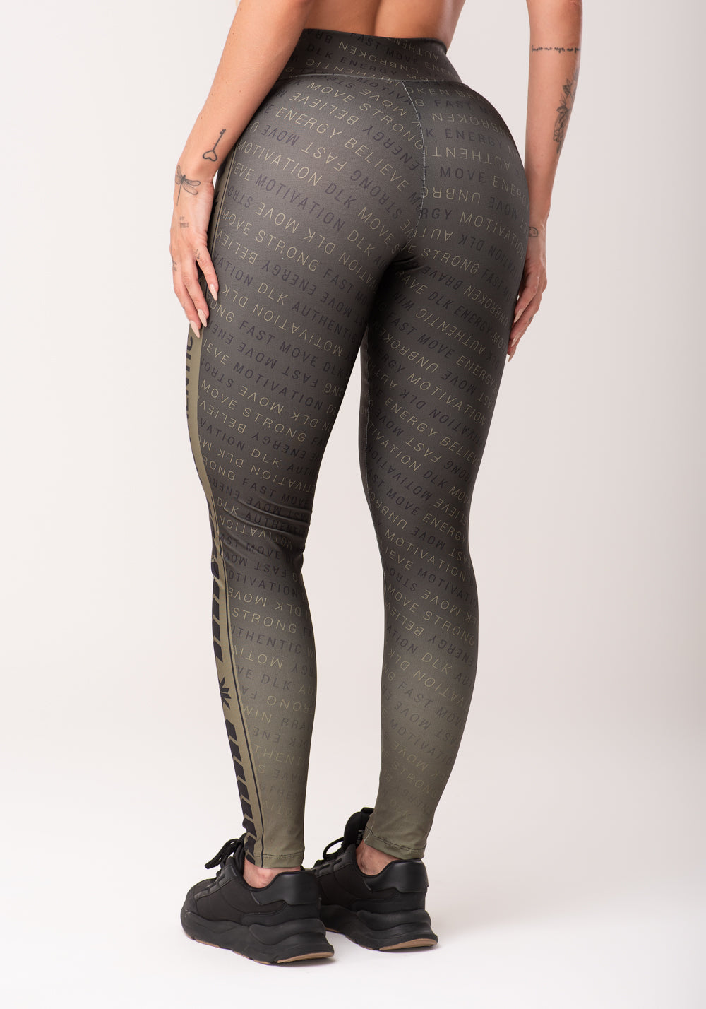 Legging Fitness Feminina Estampada Authentic Verde Printed Dlk